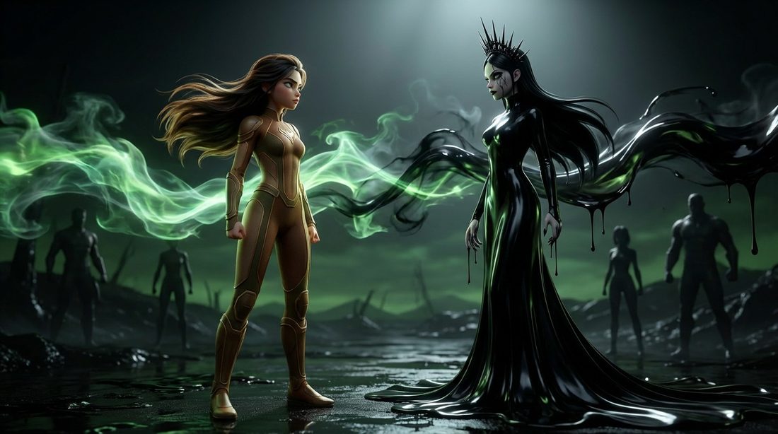 Gaia facing the Duchess of Oil